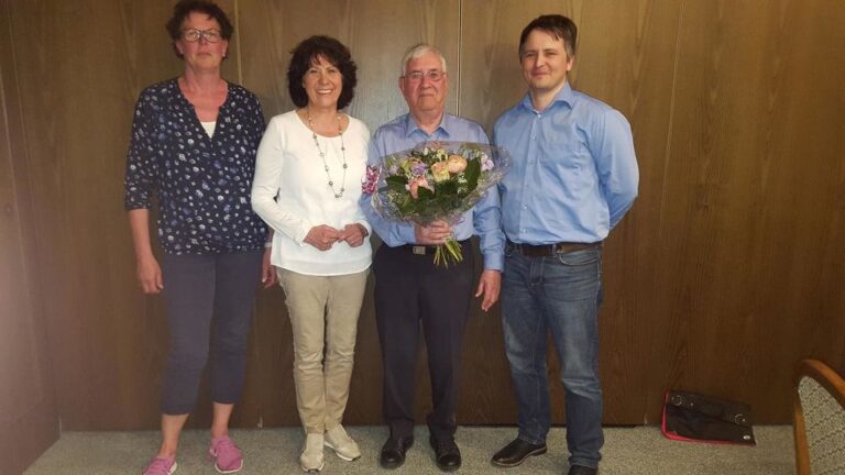 Leiten die Geschicke des Fördervereins: Schriftführerin Renate Guthörl (von links), die zweite Vorsitzende Martha Schreck, Ernst Elsässer, der neue Vorsitzender Marc Heintz. (Foto: Annette Rösler)