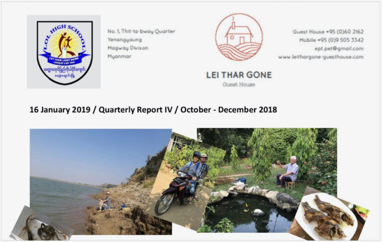 Quartalsberichte 2018 Projekt Yenangyaung